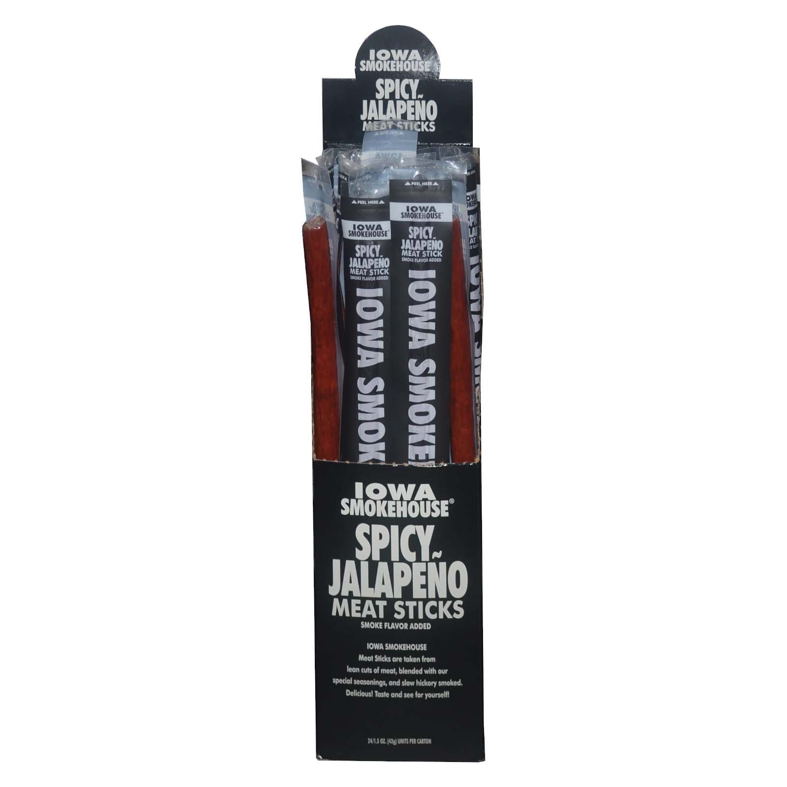 Iowa Smokehouse IS-1.5MSSP Meat Snack, Stick, Spicy Jalapeno, 1.5 oz Pack - 2