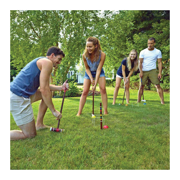 Franklin Sports 50210 Starter Croquet Set, Wood Mallet - 2