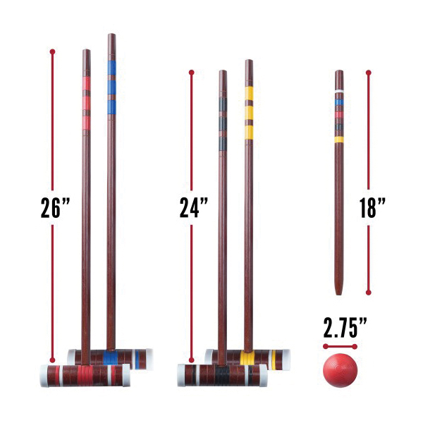 Franklin Sports 50210 Starter Croquet Set, Wood Mallet - 5