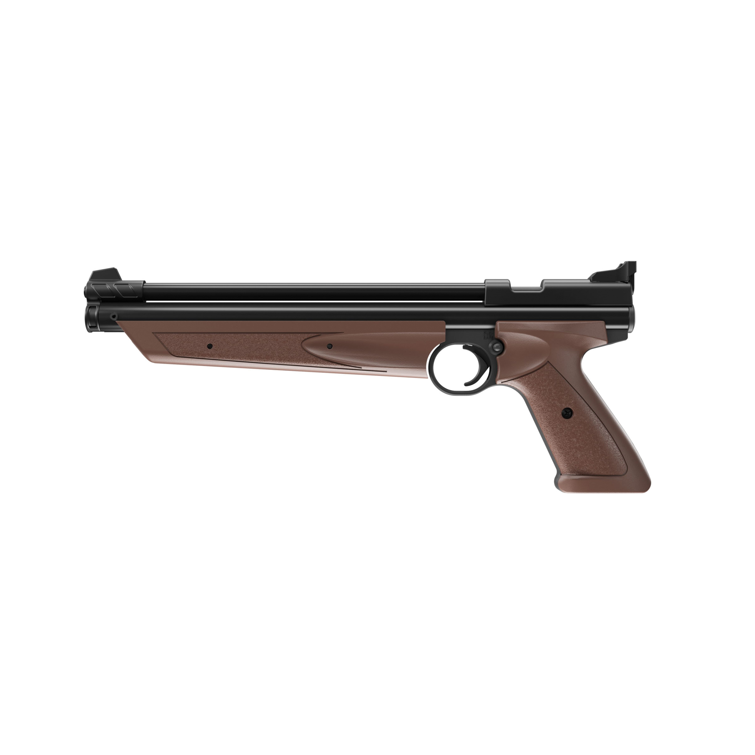 Crosman American Classic Series P1377BR Air Pistol, 0.177 in Caliber, 695 fps, Rifled Barrel, Bolt Action Trigger - 2