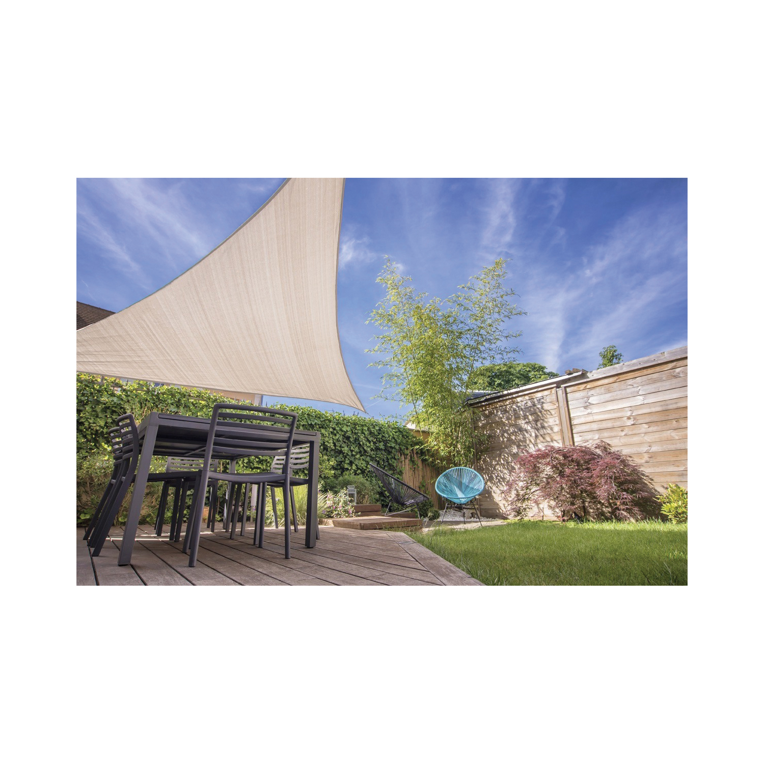 Coolaroo 480622 Shade Sail, 10 in L, 10 in W, HDPE, Terracotta - 3