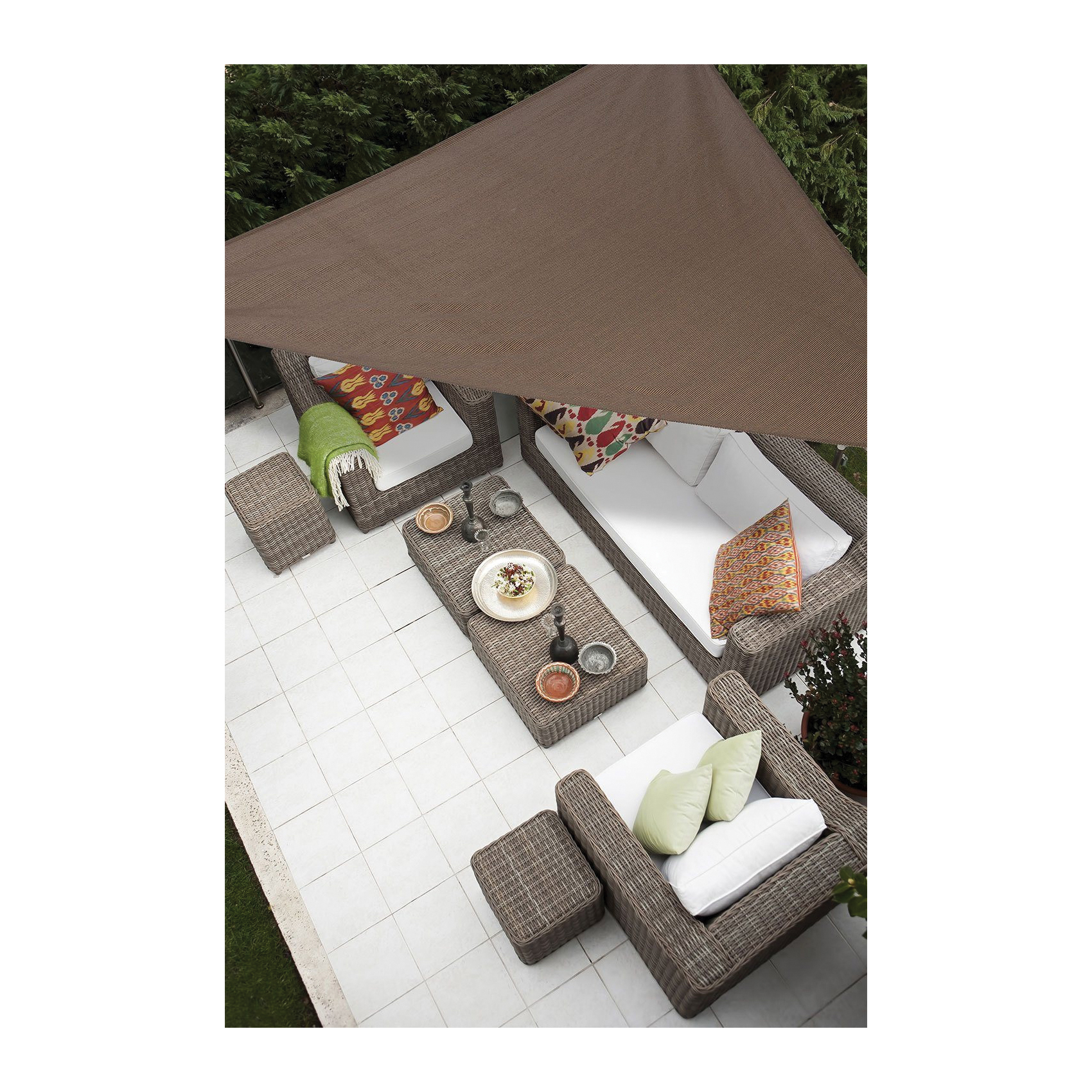 Coolaroo 480622 Shade Sail, 10 in L, 10 in W, HDPE, Terracotta - 4