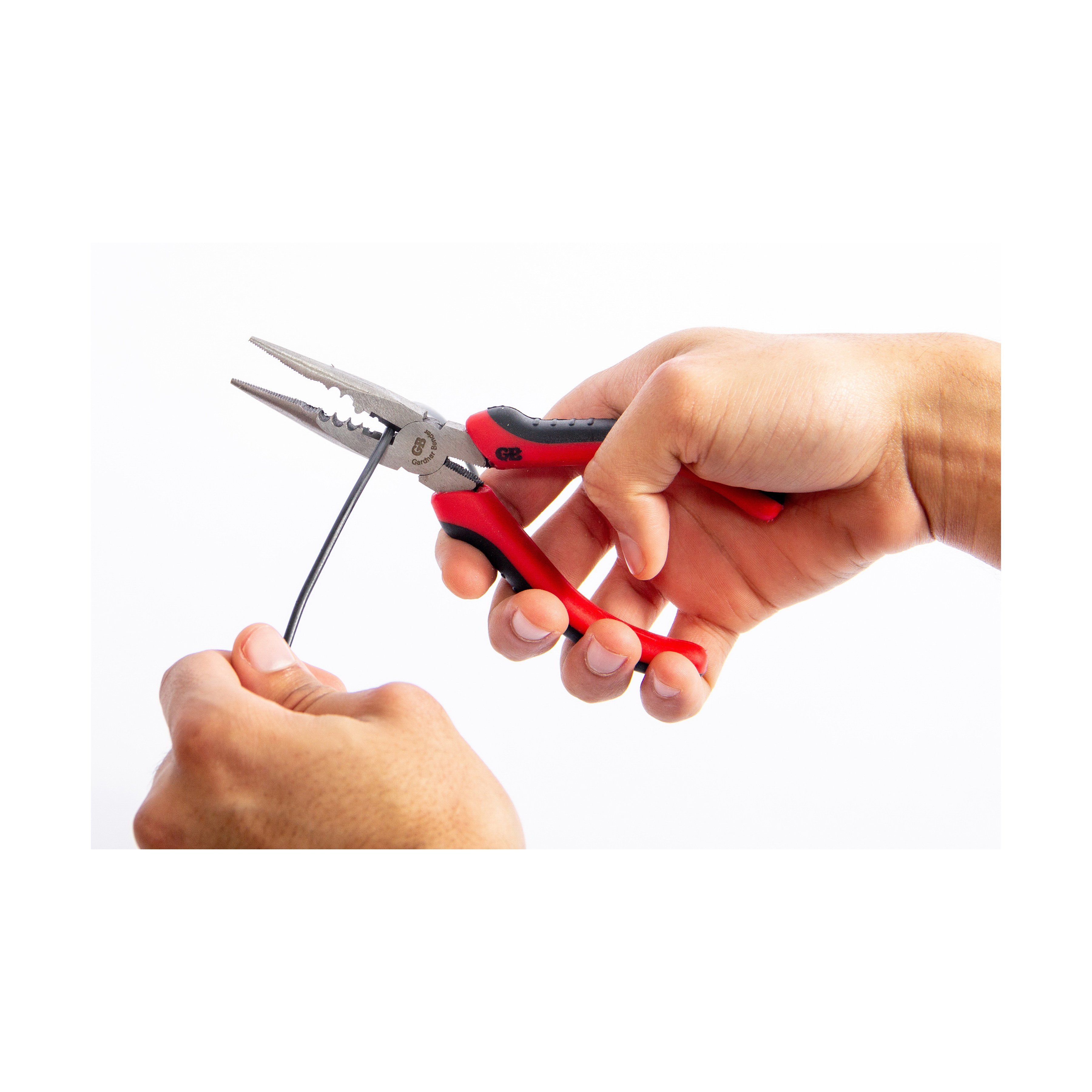 Gardner Bender GS-385 Pliers, 6-3/4 in OAL, 1-1/2 in Jaw Opening, Red Handle, Cushion Handle, 1/4 in W Tip - 2