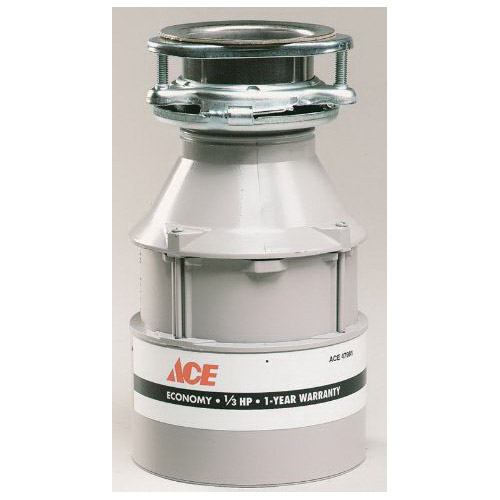 ACE 47981 Garbage Disposal, 26 oz Grinding Chamber, 1/3 hp Motor, Steel, Gray - 2