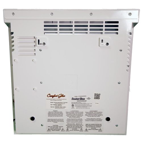 Comfort Glow QWH2100 Comfort Furnace, 15 A, 120 VAC, 1500 W, 5120 Btu, 1000 sq-ft Heating Area, Remote Control - 2