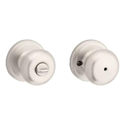 Kwikset Signature Series 97300-829 Privacy Lockset, Juno Design, Satin Nickel, Steel, Universal Hand - 3
