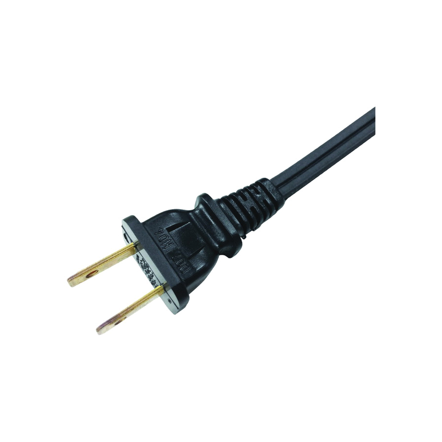 ACE 1AP-001-008-FBI Polarized Appliance Cord, 16/2 AWG Cable, 8 ft L, 13 A, 125 V, Black - 3