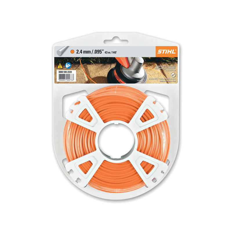 Stihl 930 2339 Trimmer Line, 0.095 in Dia, 140 ft L, Nylon, Orange - 2