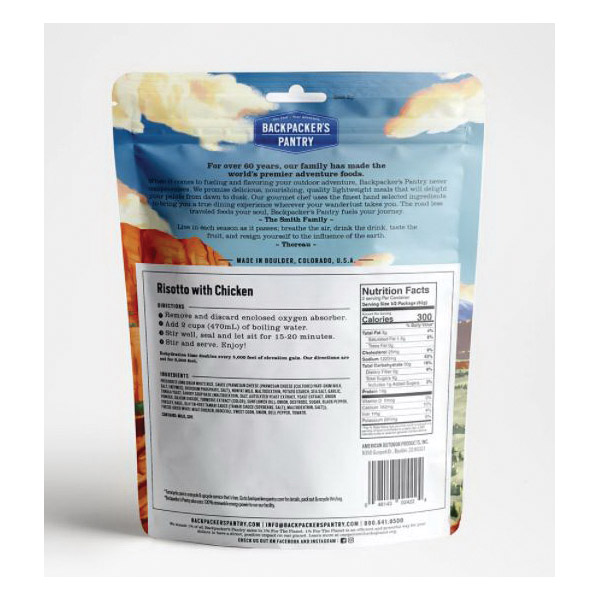 Backpacker's Pantry 102422 Risotto with Chicken, 7.1 oz - 3