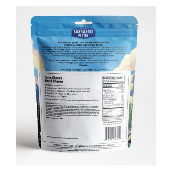 Backpacker's Pantry 102356 Cheese Mac, 7.1 oz - 3