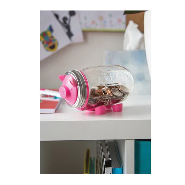 Jarware 82600 Piggy Bank Jar Lid, 16 oz, Plastic - 2