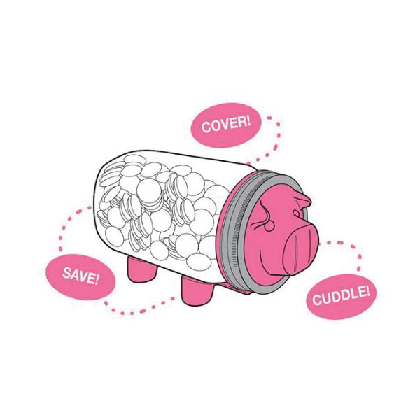 Jarware 82600 Piggy Bank Jar Lid, 16 oz, Plastic - 3
