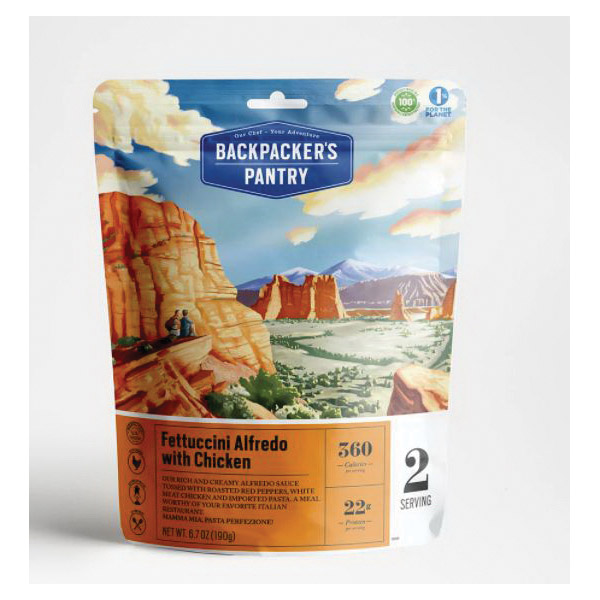 Backpacker's Pantry 102420 Fettuccini Alfredo with Chicken, 6.7 oz - 2