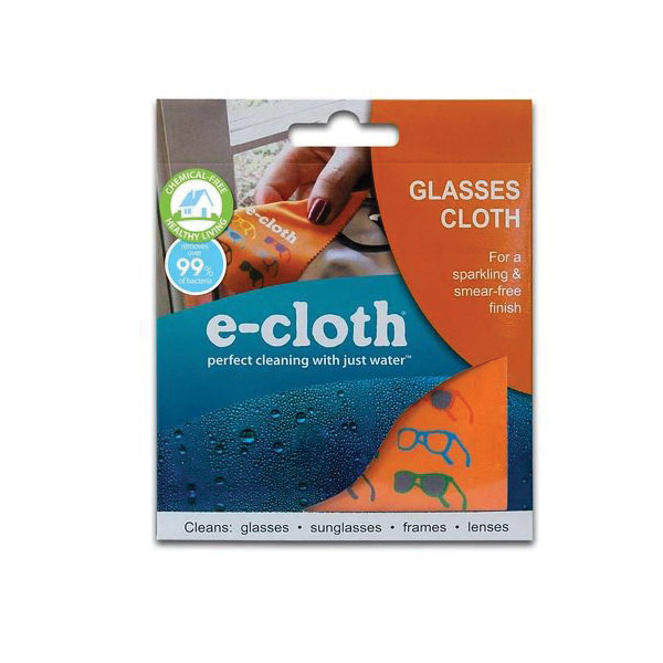 e-cloth 10623 Eyeglasses Cloth, 7.4 in L, 7.4 in W, Polyamide/Polyester, Orange - 2
