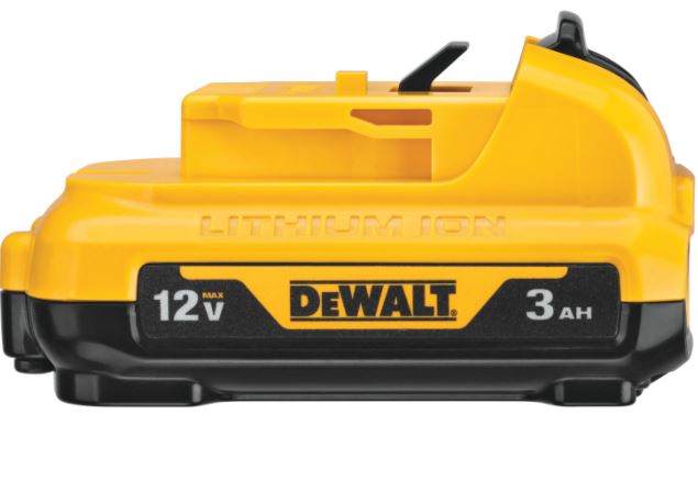 DEWALT DCB124 Battery Pack, 12 V Battery, 3 Ah, Includes: (1) DCB124 12V MAX 3 Ah Lithium-Ion Battery - 5