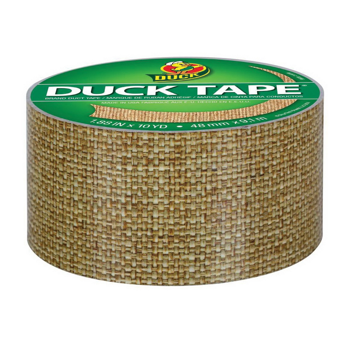 Duck Duck Tape 283713 Duct Tape, Burlap, 10 yd L, 1.88 in W - 2