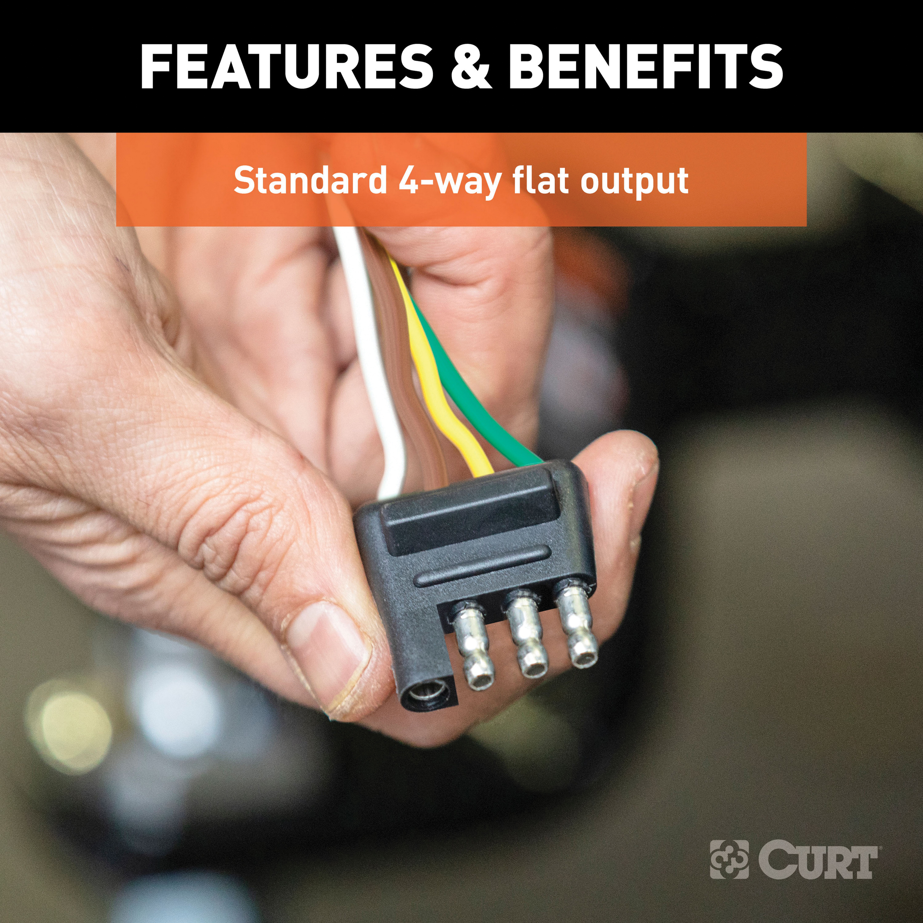 Curt 58031 Connector Plug with 12 in Wire - 3