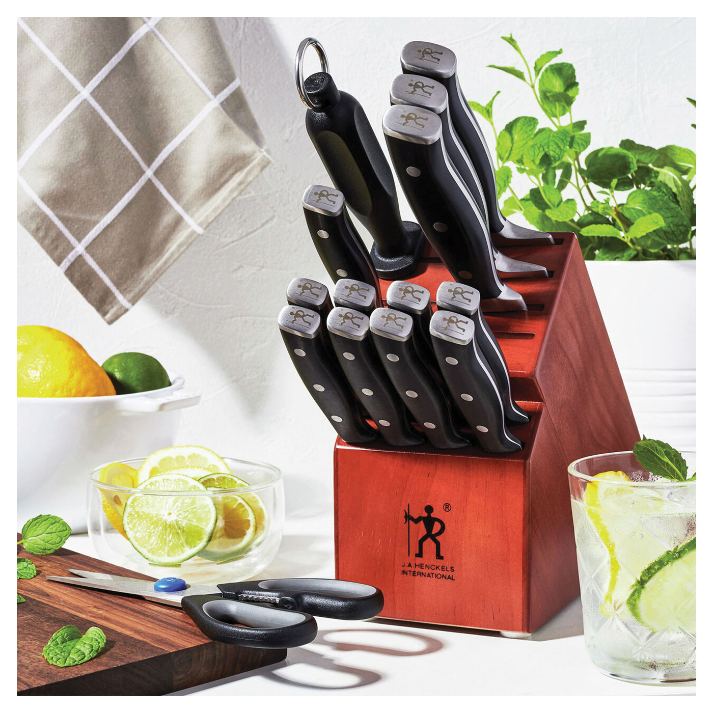 Henckels International 19541-000 Knife Block Set, 14-Slot, Stainless Steel - 3