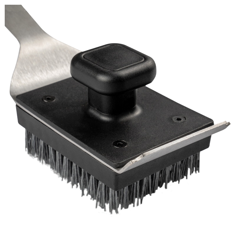 Traeger BAC537 Dual-Grip Grill Cleaning Brush, Nylon Bristle, Wood Handle - 3