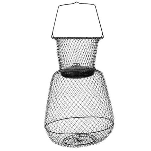 Eagle Claw 11052-002 Fish Basket, Floating Wire, Medium, 13 in L, 13 in W, 13 x 18 in Hoop, Wire Mesh, Black - 1