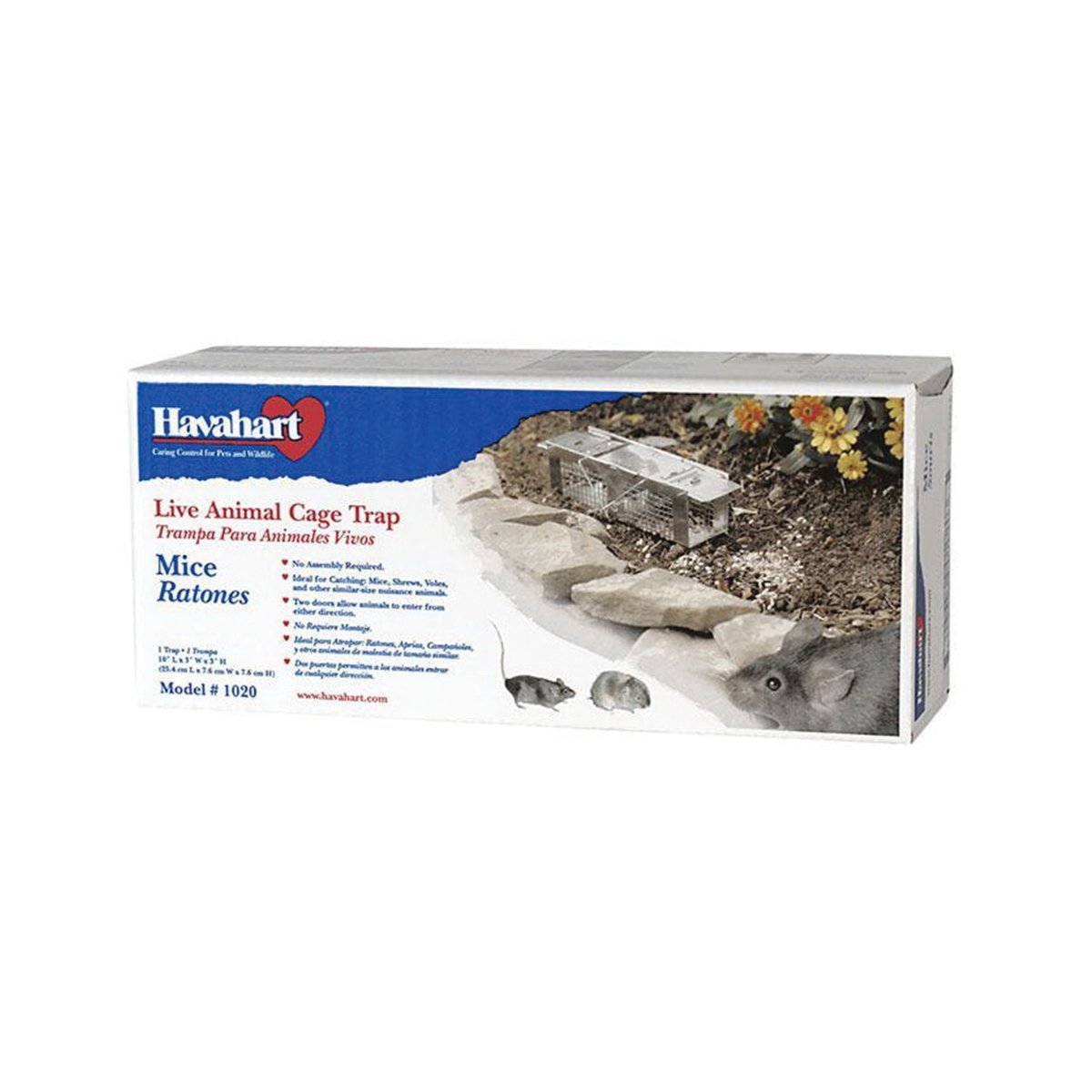 Havahart 1020 Extra-Small Animal Cage Trap, 10 in L, 3 in W, 3 in H, Gravity-Action, Spring-Loaded Door - 2