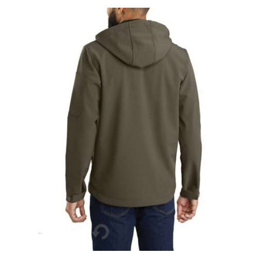 Carhartt Rough Cut Series 103829-217-M Jacket, M, Nylon/Polyester/Spandex, Tarmac, Hooded, Mock Neck Collar, Regular - 2
