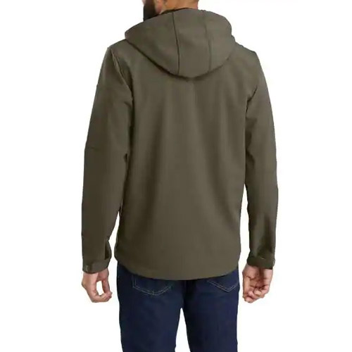 Carhartt Rough Cut Series 103829-217-M Jacket, M, Nylon/Polyester/Spandex, Tarmac, Hooded, Mock Neck Collar, Regular - 3