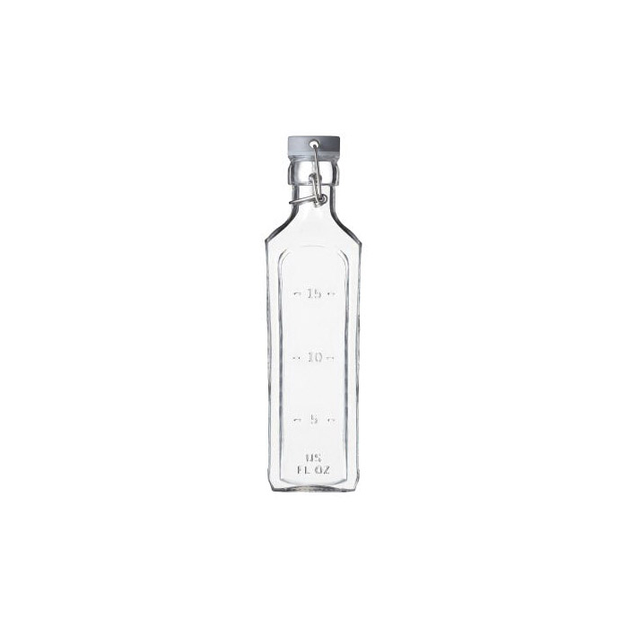 Kilner 0025.006 Clip Top Bottle, 0.6 L, Glass, Clear/Gray - 2
