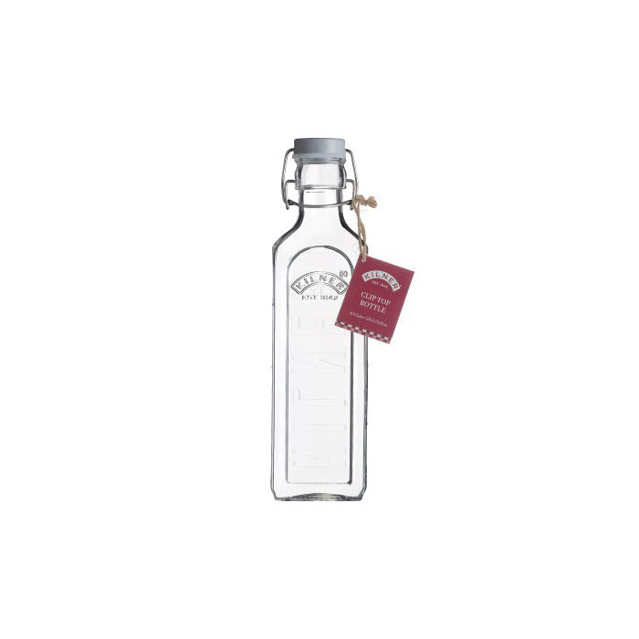 Kilner 0025.006 Clip Top Bottle, 0.6 L, Glass, Clear/Gray - 3