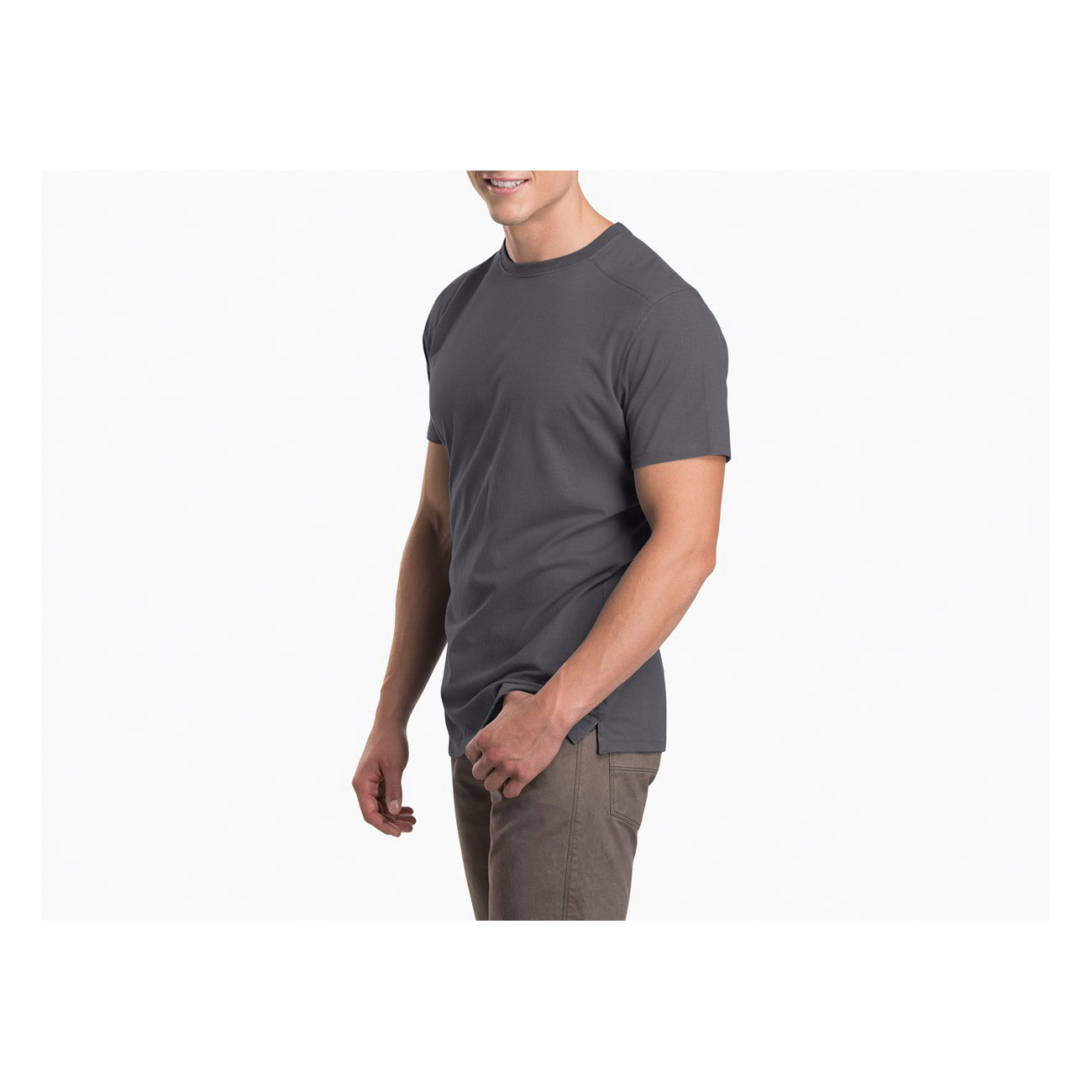 Kuhl BRAVADO Series 7200-L-CA T-Shirt, L, Cotton, Carbon, Short Sleeve - 3