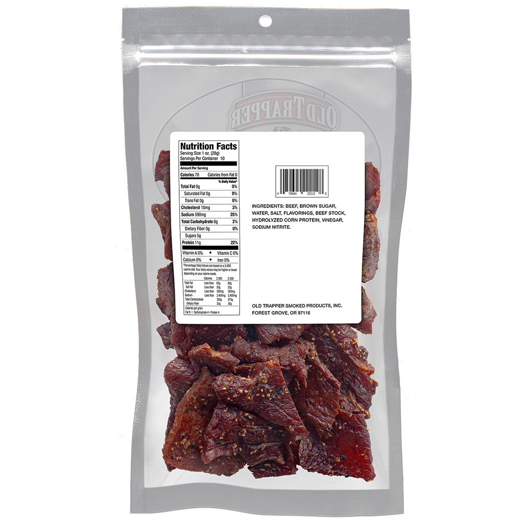 Old Trapper 22212 Peppered Beef Jerky, 10 oz, Bag - 3