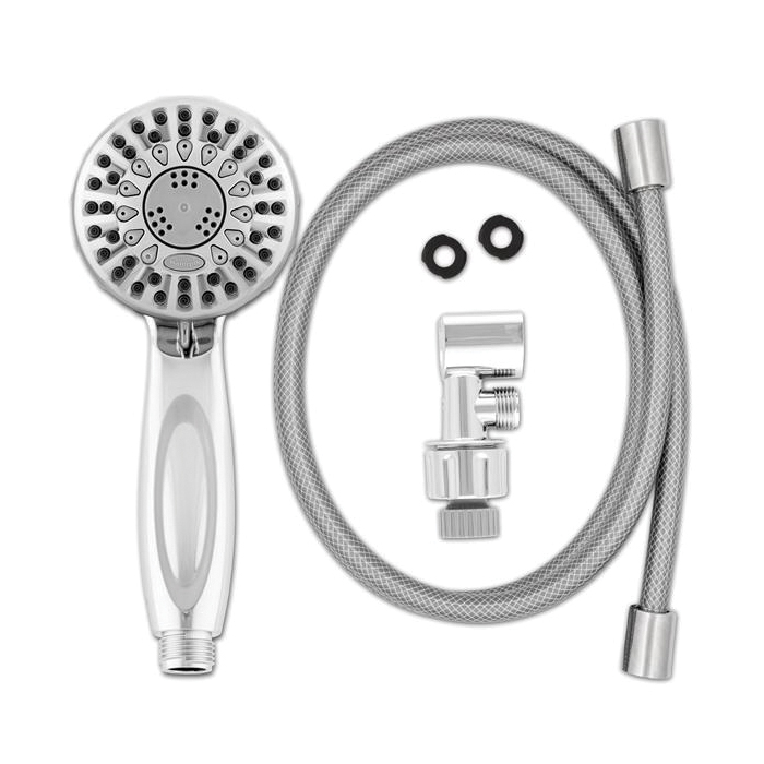 Waterpik PowerSpray+ Series TRS-553E Hand Held Shower Head, 1/2 in NPT Connection, 1.8 gpm, 5-Spray Function, Plastic - 3