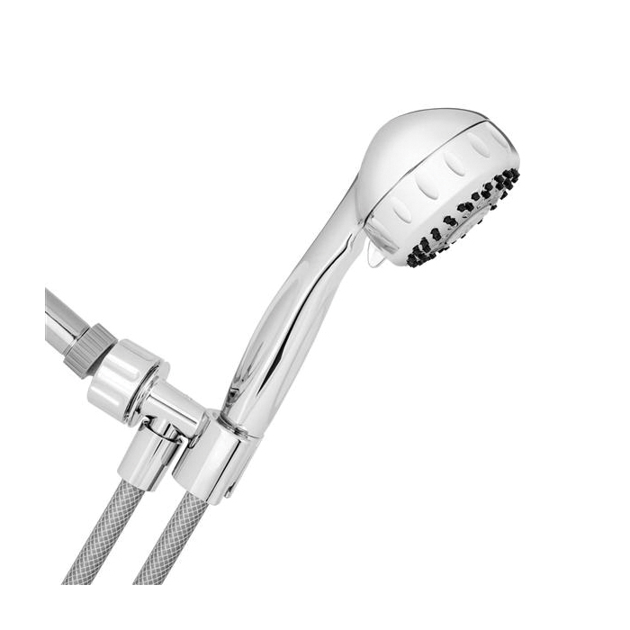 Waterpik PowerSpray+ Series TRS-553E Hand Held Shower Head, 1/2 in NPT Connection, 1.8 gpm, 5-Spray Function, Plastic - 5
