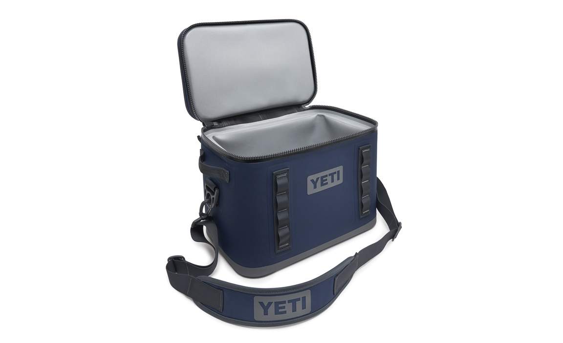 Yeti Hopper Flip 18 Series 18050121001 Soft Cooler, 16-1/4 in L, 10-3/4 in W, 18 qt, Fabric, Navy Blue, Zipper - 4