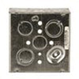 Raco 8232 Electrical Box, 2-Gang, 8-Knockout, 1/2 in, Steel, Gray, Screw - 2