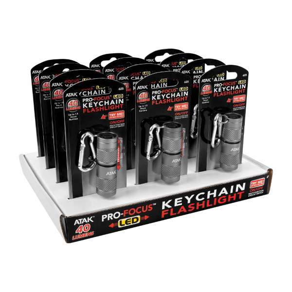 Performance Tool 625 Profocus Keychain Flashlight, LR44 Battery, LED Lamp, 40 Lumens Lumens, Flood, Spot Beam - 3