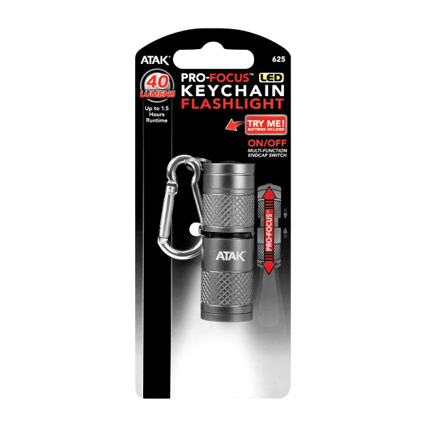 Performance Tool 625 Profocus Keychain Flashlight, LR44 Battery, LED Lamp, 40 Lumens Lumens, Flood, Spot Beam - 4