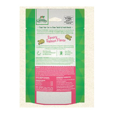 Feline Greenies 10205312 Cat Dental Care, Savory Salmon Flavor, 4.6 oz Bag - 2