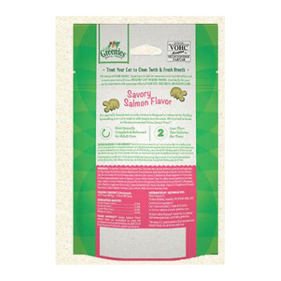 Feline Greenies 10205305 Cat Dental Care, Savory Salmon Flavor, 2.1 oz Bag - 2