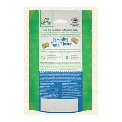 Feline Greenies 10205269 Cat Dental Care, Tempting Tuna Flavor, 2.1 oz Bag - 2