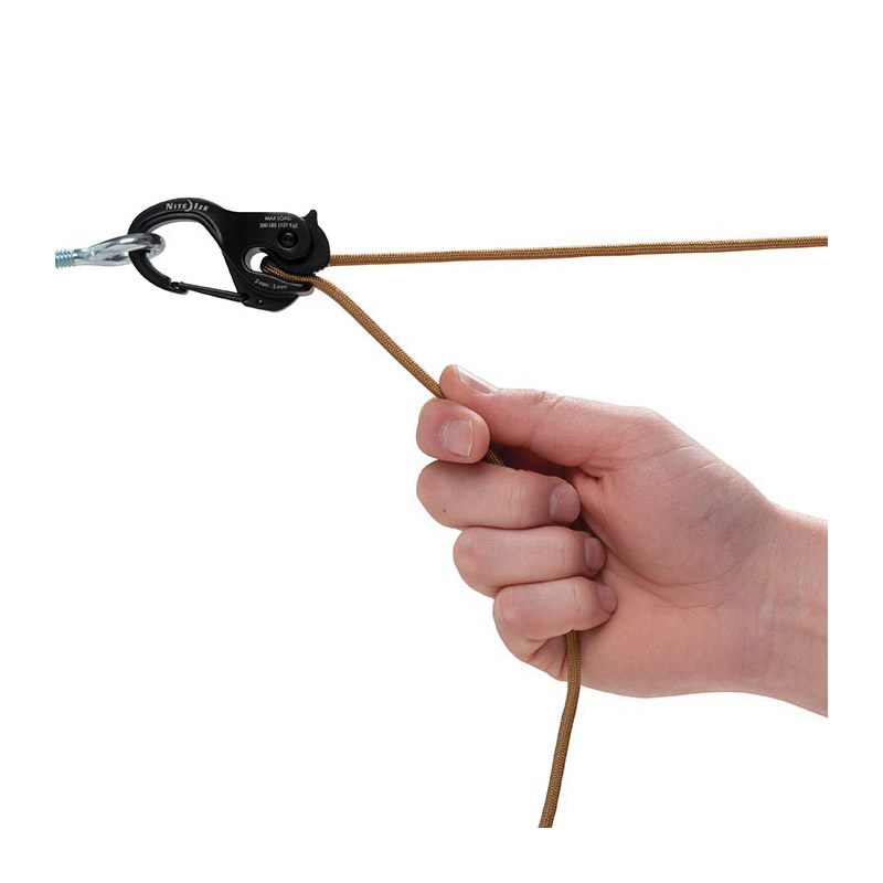 Nite Ize CamJam XT NCJSA-29-R3 Cord Tightener with Coyote Paracord, Aluminum, For: 1/16 in to 3/16 in W Rope Size - 4