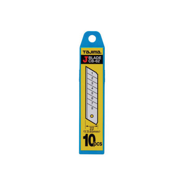 Tajima Endura-Blade Series LCB-62 Utility Knife Replacement Blade, 4 in L, Steel - 2