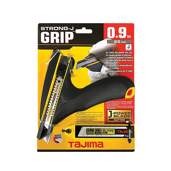 Tajima DC-690 Utility Knife, 0.9 in W Blade, Stainless Steel Blade, Non-Slip Grip Handle - 5