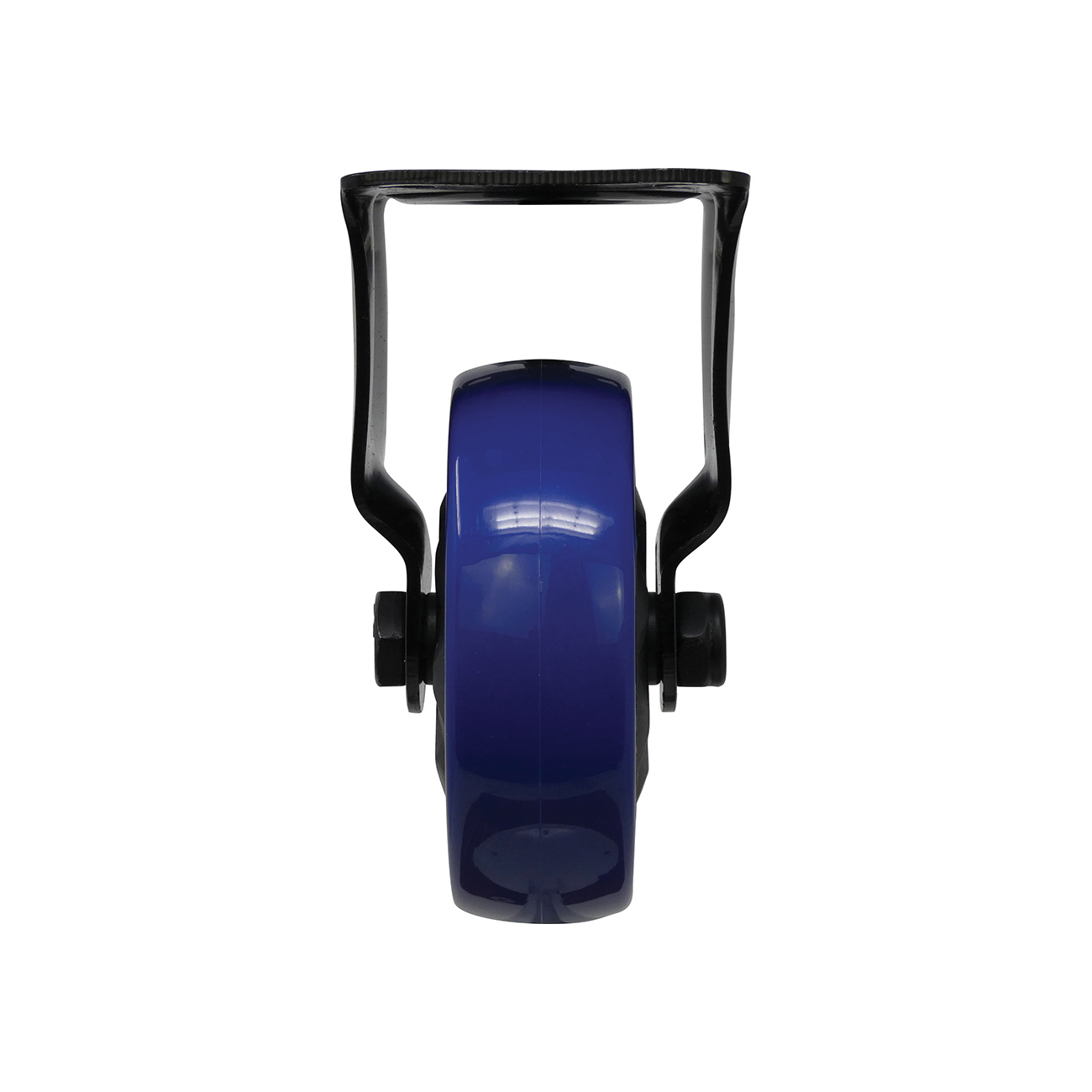 Shepherd Hardware 3662 Rigid Caster, 4 in Dia Wheel, TPU Wheel, Black/Blue, 300 lb, Polypropylene Housing Material - 4