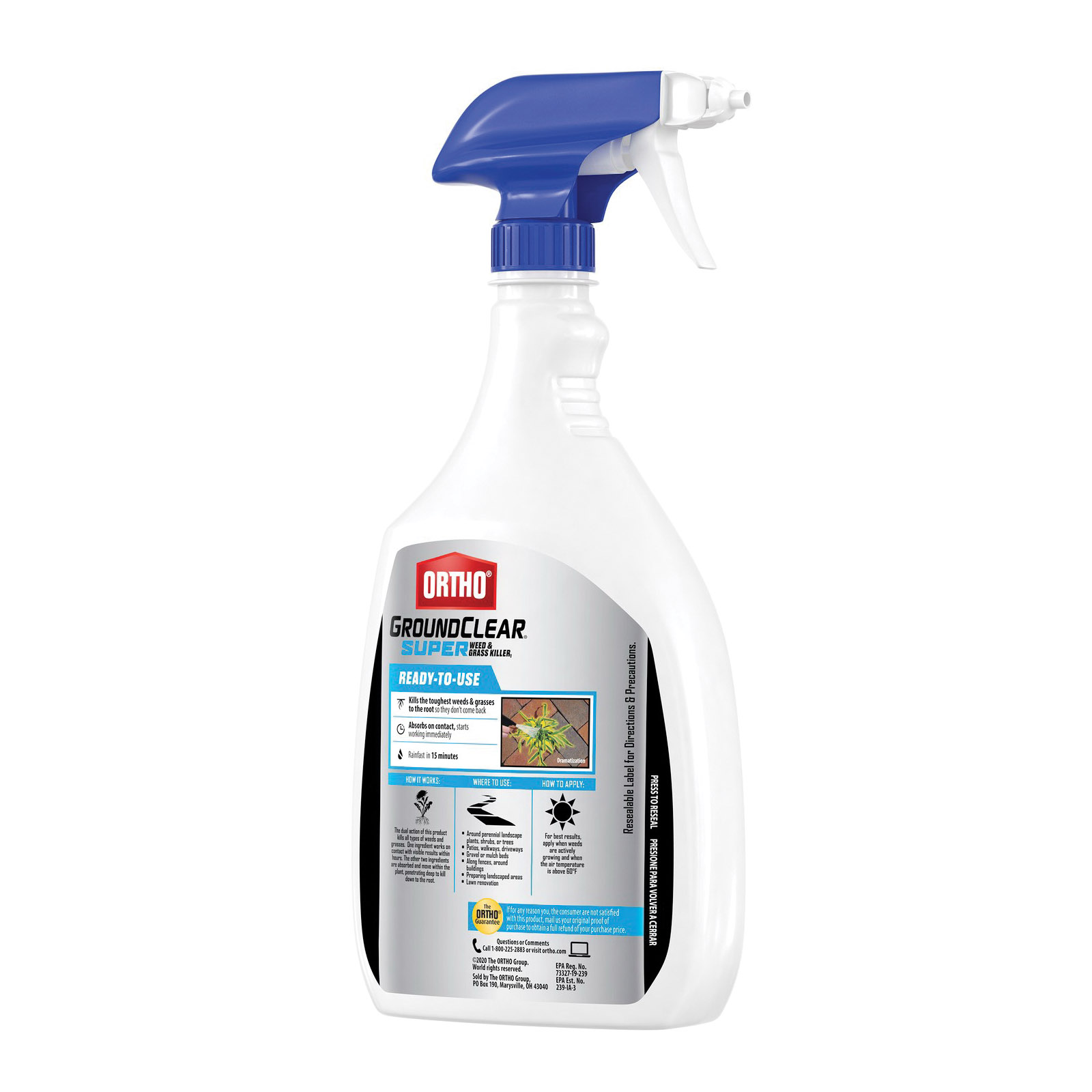 Ortho 4653005 Weed and Grass Killer, Liquid, Light Yellow, 24 oz Bottle - 2