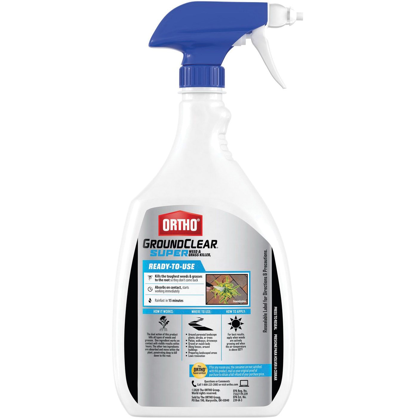 Ortho 4653005 Weed and Grass Killer, Liquid, Light Yellow, 24 oz Bottle - 3