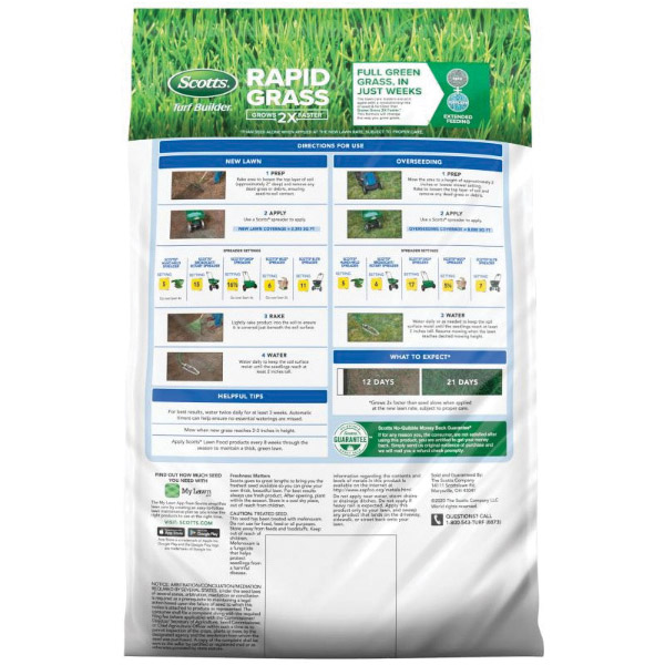 Scotts Turf Builder Rapid Grass Mixed Sun or Shade Grass Seed and Fertilizer 5.6 lb - 2