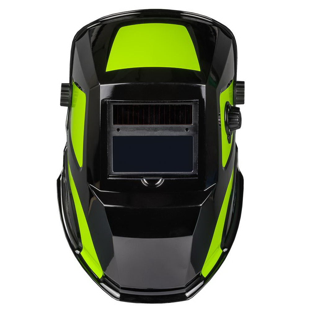 Forney Easy Weld Velocity Series 55732 ADF Welding Helmet, 3-Point Ratchet Harness Headgear, UV/IR Lens, Black/Green - 2