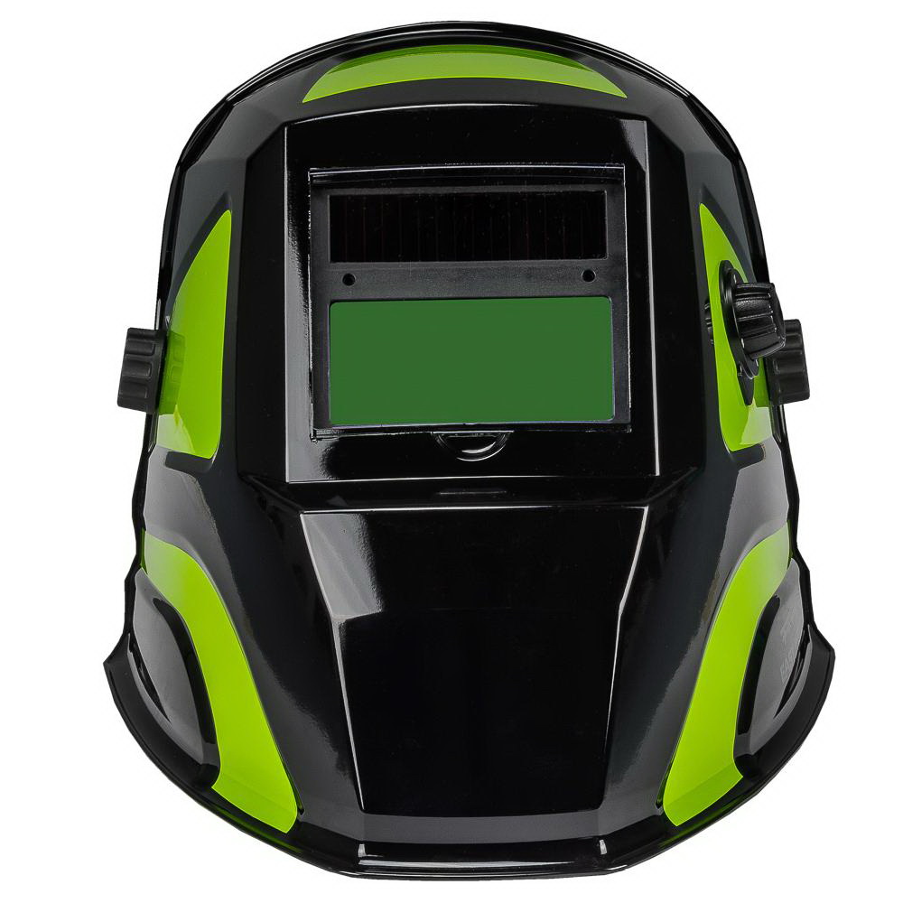 Forney Easy Weld Velocity Series 55732 ADF Welding Helmet, 3-Point Ratchet Harness Headgear, UV/IR Lens, Black/Green - 4