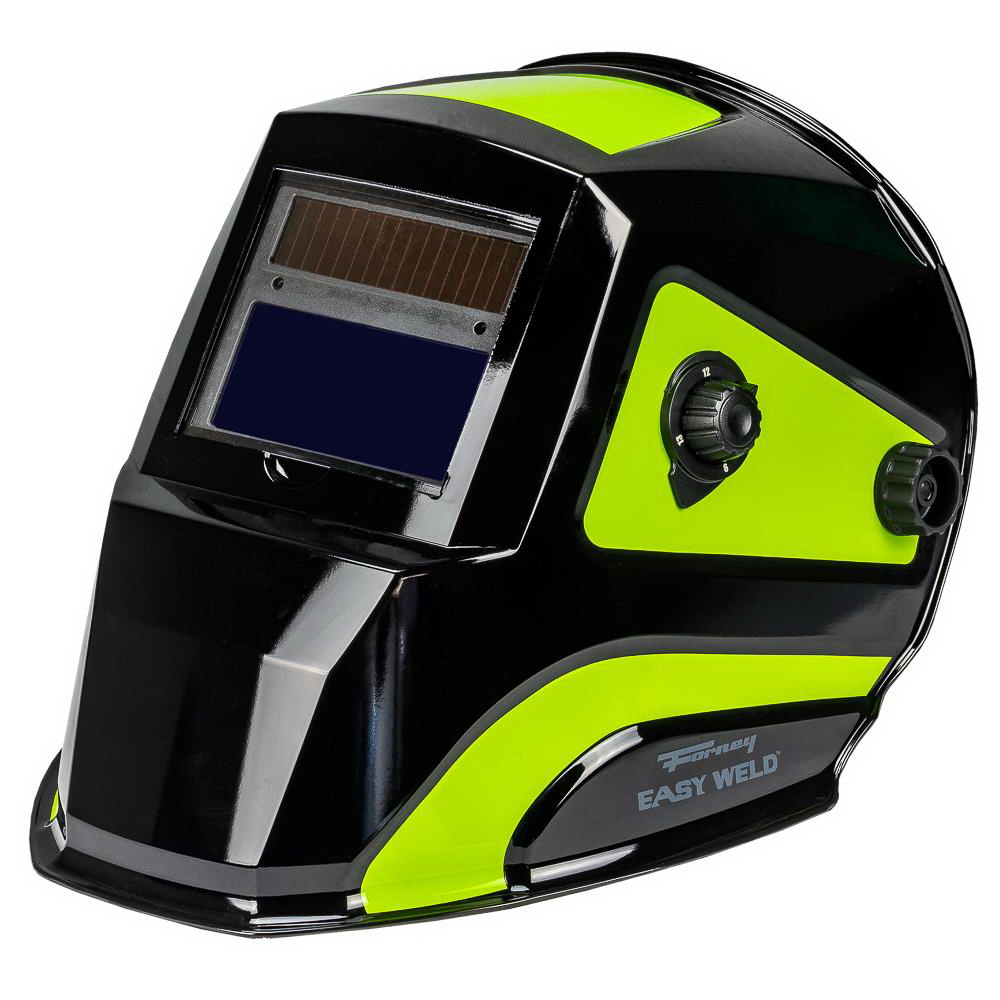 Forney Easy Weld Velocity Series 55732 ADF Welding Helmet, 3-Point Ratchet Harness Headgear, UV/IR Lens, Black/Green - 5